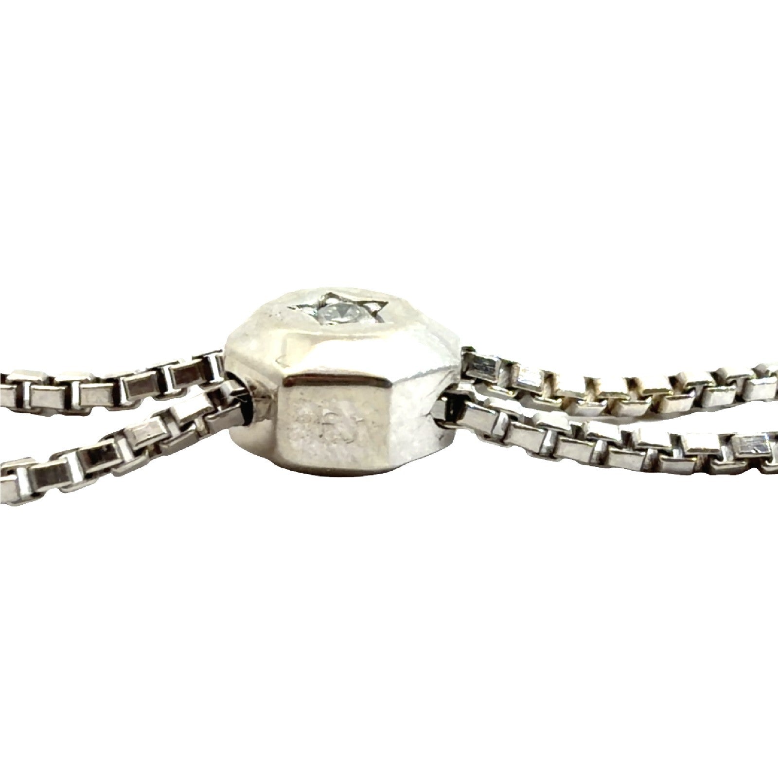 14k White Gold & 1.95cttw Diamond Adjustable Bolo Bracelet 9"6