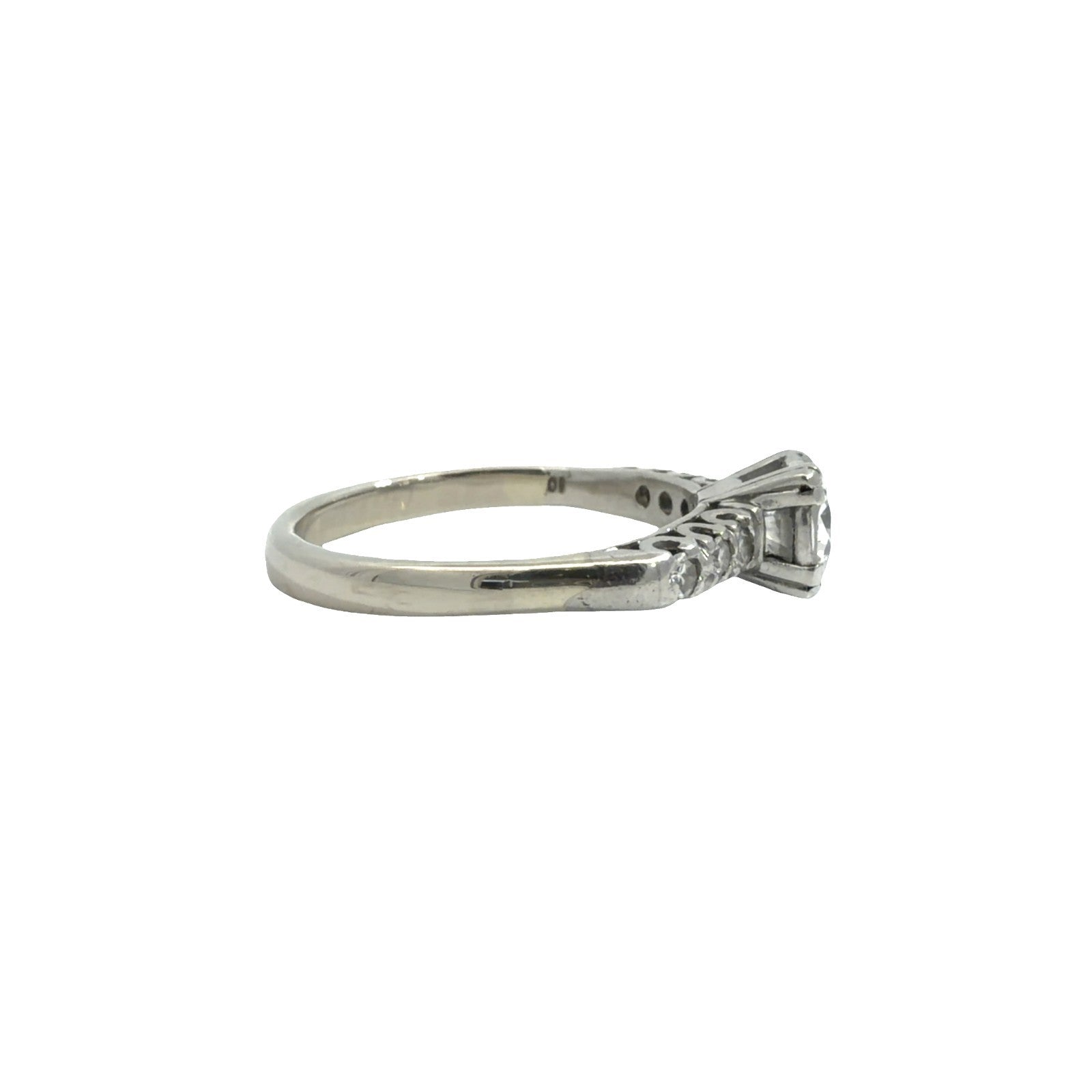 14k White Gold Band & Platinum Engagement Ring with 1.08ctw Diamonds4
