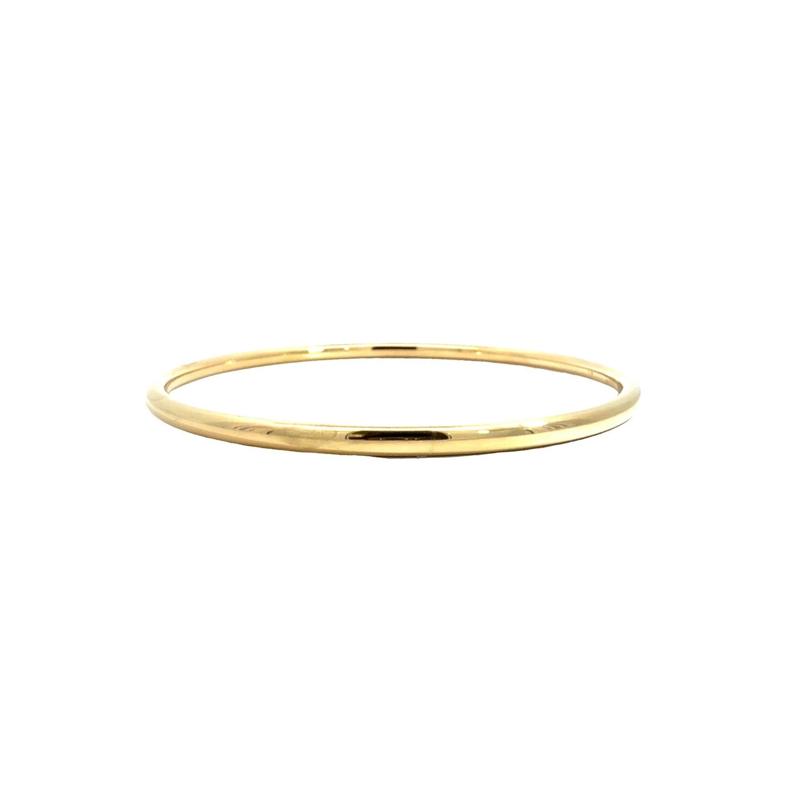 Stamped 18k Yellow Gold Classic Circular Bangle 7.75"3