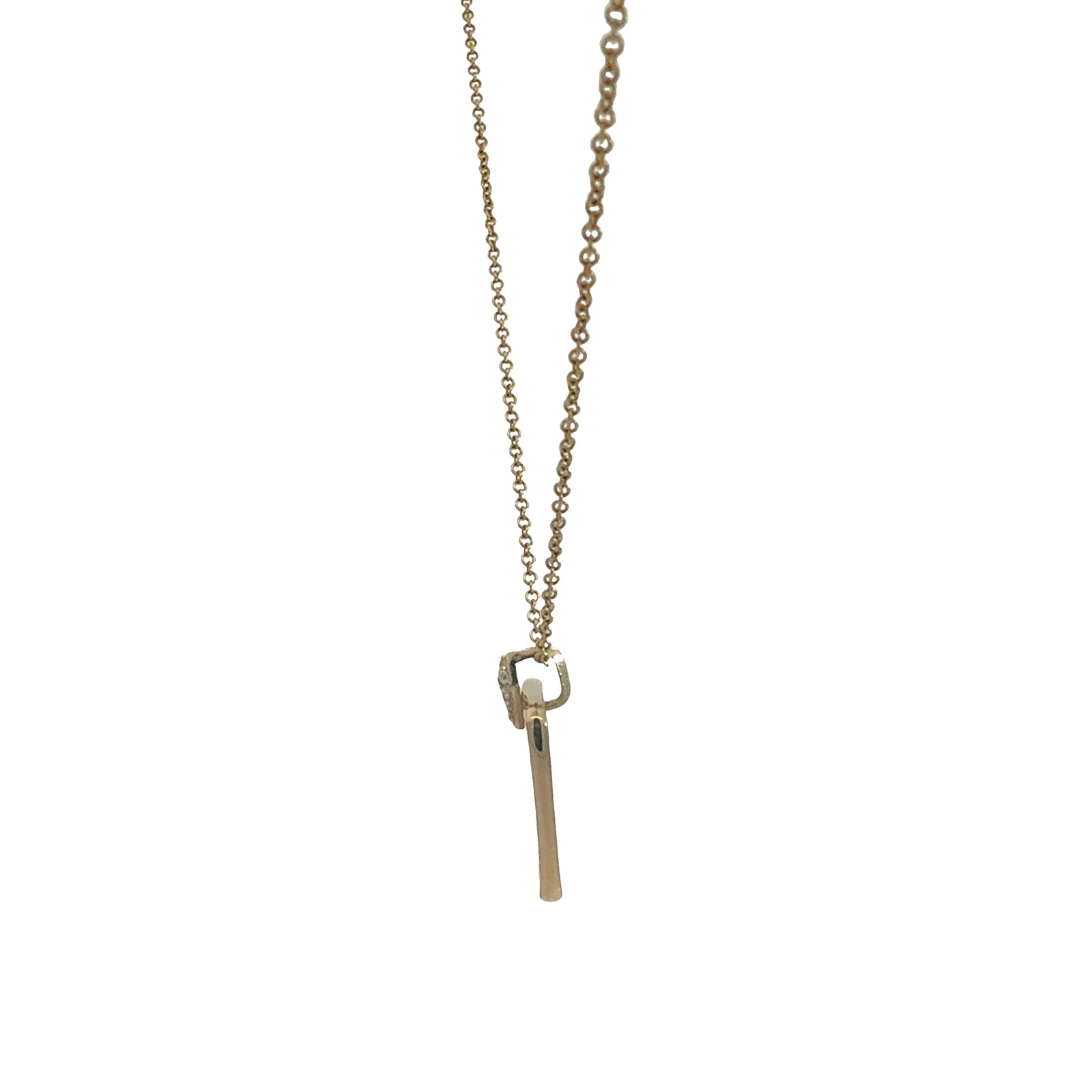 Memphis Tigers 14k Yellow Gold and Diamond Shield Pendant Necklace
