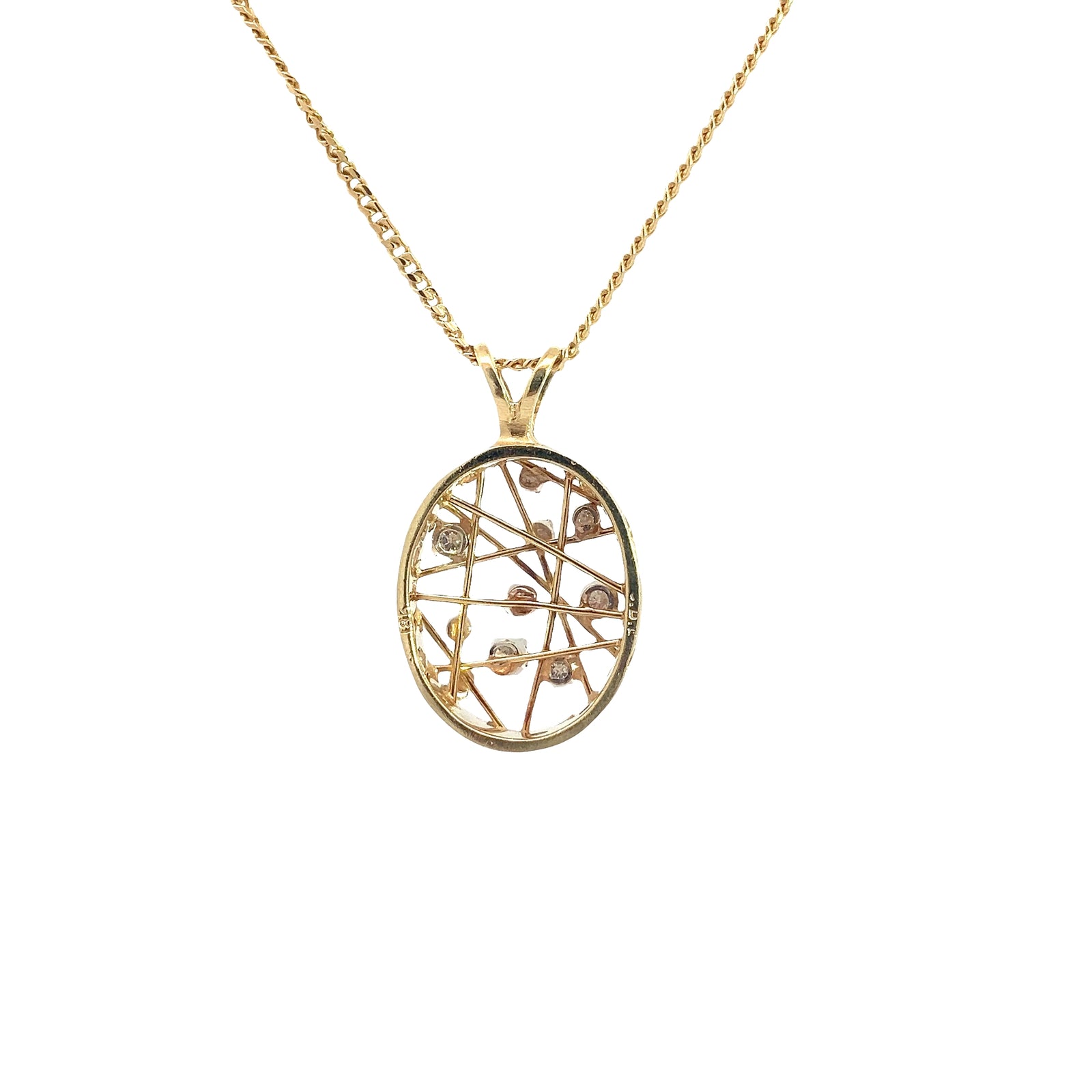 Vintage 18k Yellow Gold and 0.57ctw Diamond Pendant