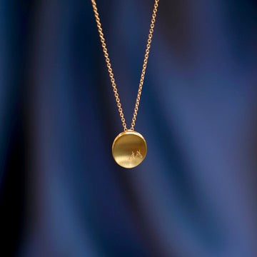 Memphis Tigers 14k Yellow Gold GTG Petite Disk Necklace