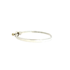 Estate Tiffany & Co Sterling Silver 18k Gold Hook and Eye Twist Bangle Bracelet