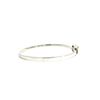 Estate Tiffany & Co Sterling Silver 18k Gold Hook and Eye Twist Bangle Bracelet