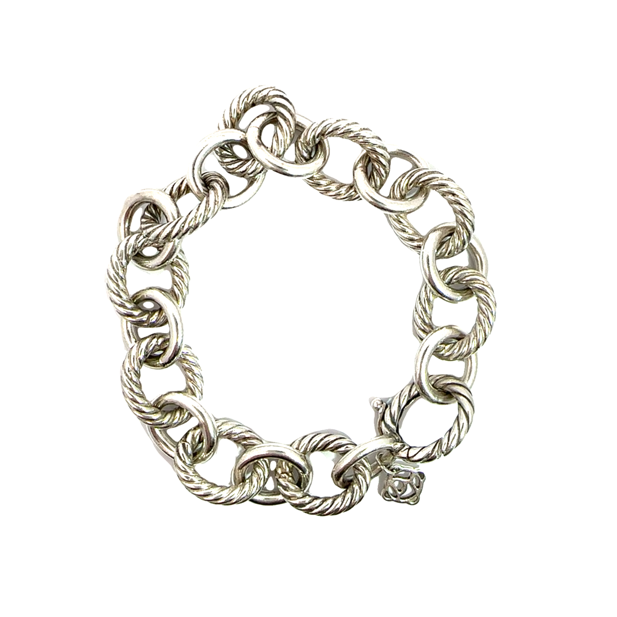 Estate David Yurman Sterling Silver Oval Link Chain Bracelet