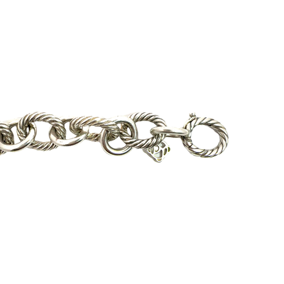 Estate David Yurman Sterling Silver Oval Link Chain Bracelet