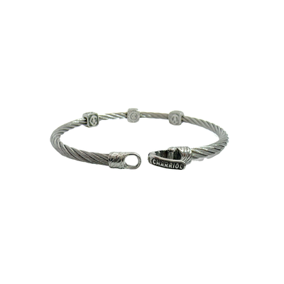 Estate Charriol Three Station Diamond Cable Bracelet