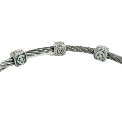 Estate Charriol Three Station Diamond Cable Bracelet