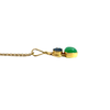 Estate Sajen 18k Yellow Gold Green Chrysoprase Pendant Necklace