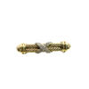 Estate David Yurman 14k Yellow Gold Diamond Brooch