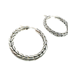 Estate John Hardy Classic Chain Silver Hoop Earrings