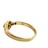 Vintage 18k Yellow Gold Ruby and Diamond Ring