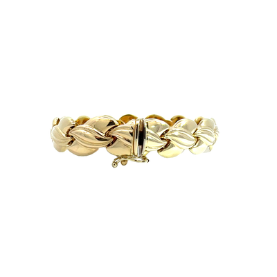 Estate 14k Yellow Gold Fancy Link Bracelet