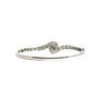 Estate 14k White Gold and Diamond Swirl Bracelet