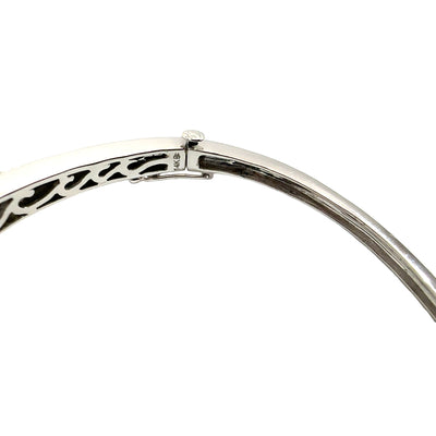 Estate 14k White Gold and Diamond Swirl Bracelet