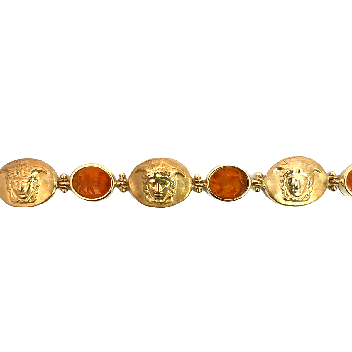 Vintage Tagliamonte 14k Yellow Gold Intaglio Bracelet