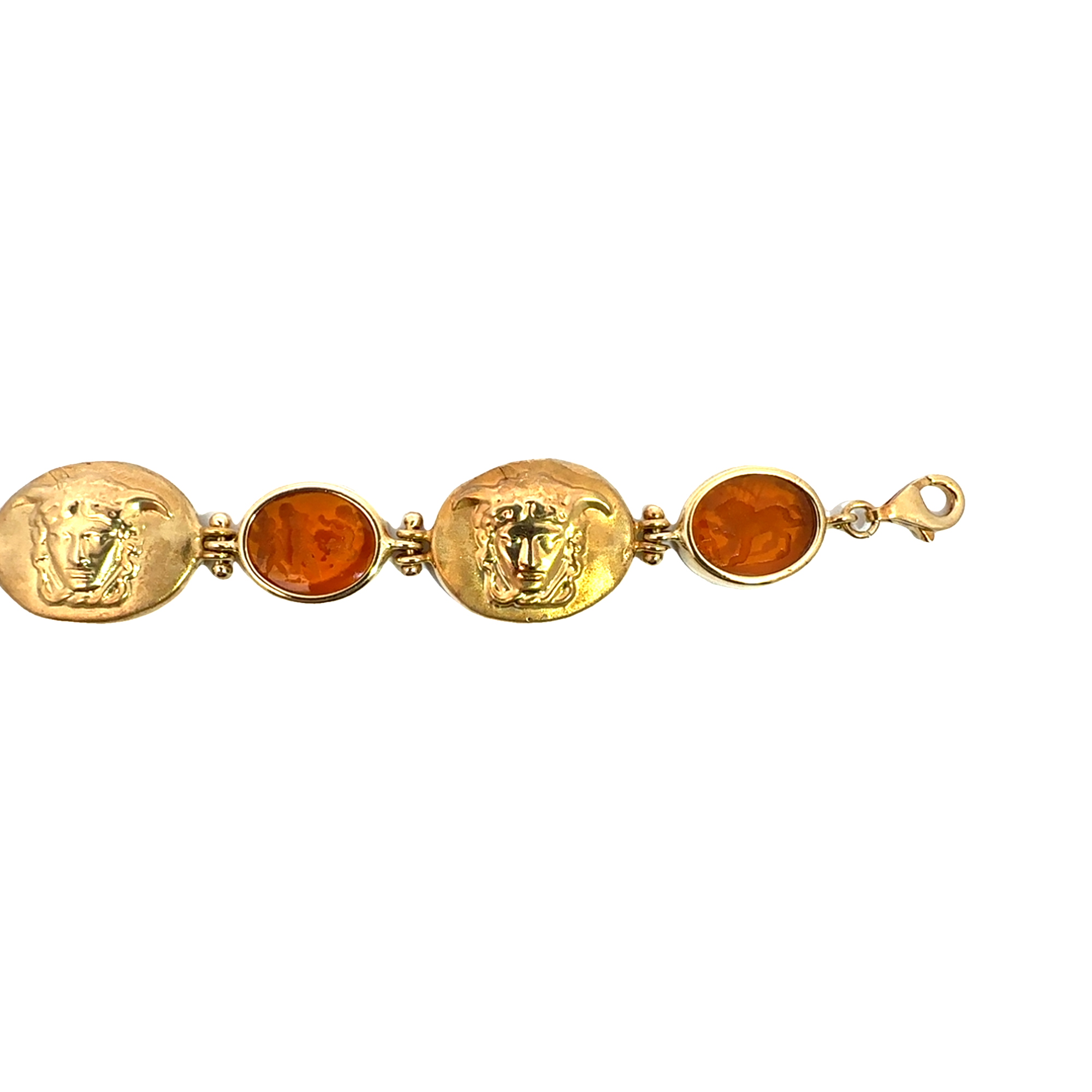 Vintage Tagliamonte 14k Yellow Gold Intaglio Bracelet