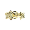 Estate 14k Yellow Gold Panther Link Bracelet with Tourmaline Stones