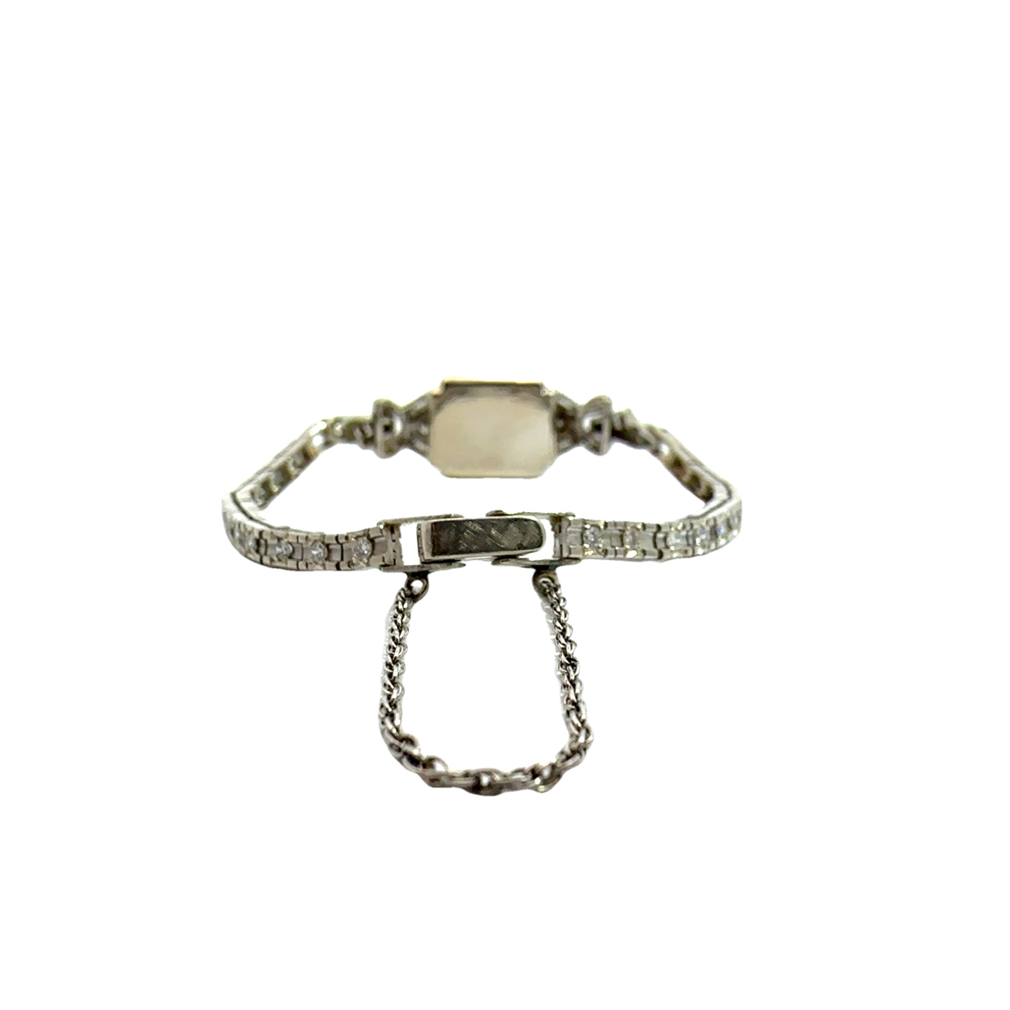 Vintage 14k White Gold Topaz Bracelet