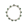 Estate 18k White Gold Tsavorite Garnet and Diamond Bracelet