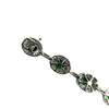 Estate 18k White Gold Tsavorite Garnet and Diamond Bracelet