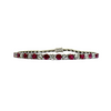 Estate 18k White Gold Ruby and Diamond Tennis Bracelet