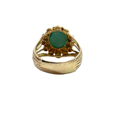 Estate 14k Yellow Gold Turquoise Ring