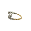 Estate Two-Tone Gold Diamond Wrap Ring