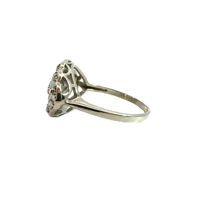 Vintage 14k White Gold Diamond Ring