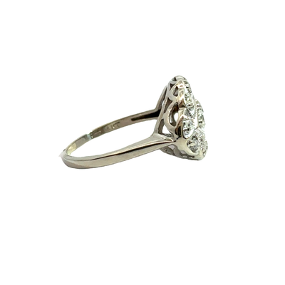 Vintage 14k White Gold Diamond Ring