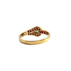 Vintage 18k Yellow Gold Ruby and Diamond Ring