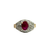 Vintage 14k Yellow Gold Ruby and Diamond Ring