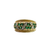 Estate 14k Yellow Gold Emerald and Diamond Band Ring