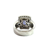 Estate 14k White Gold Tanzanite and Princess Cut Diamond Ring