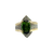 Estate 14k Yellow Gold Green Tourmaline and Diamond Ring