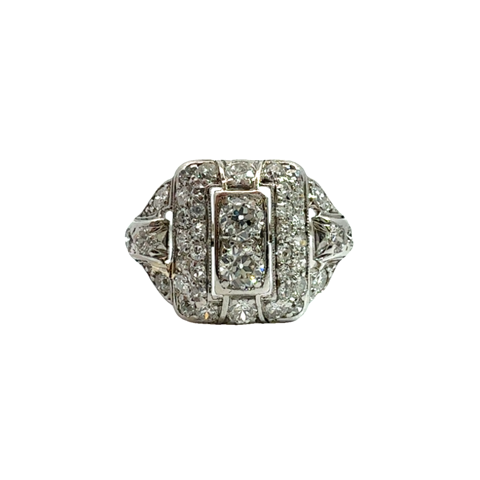 Vintage Platinum Diamond Ring