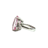 Vintage 14k White Gold Lab Created Pink Sapphire Ring