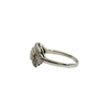 Vintage Art Deco 18k White Gold Three Stone Diamond Ring