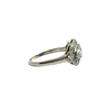 Vintage Art Deco 18k White Gold Three Stone Diamond Ring