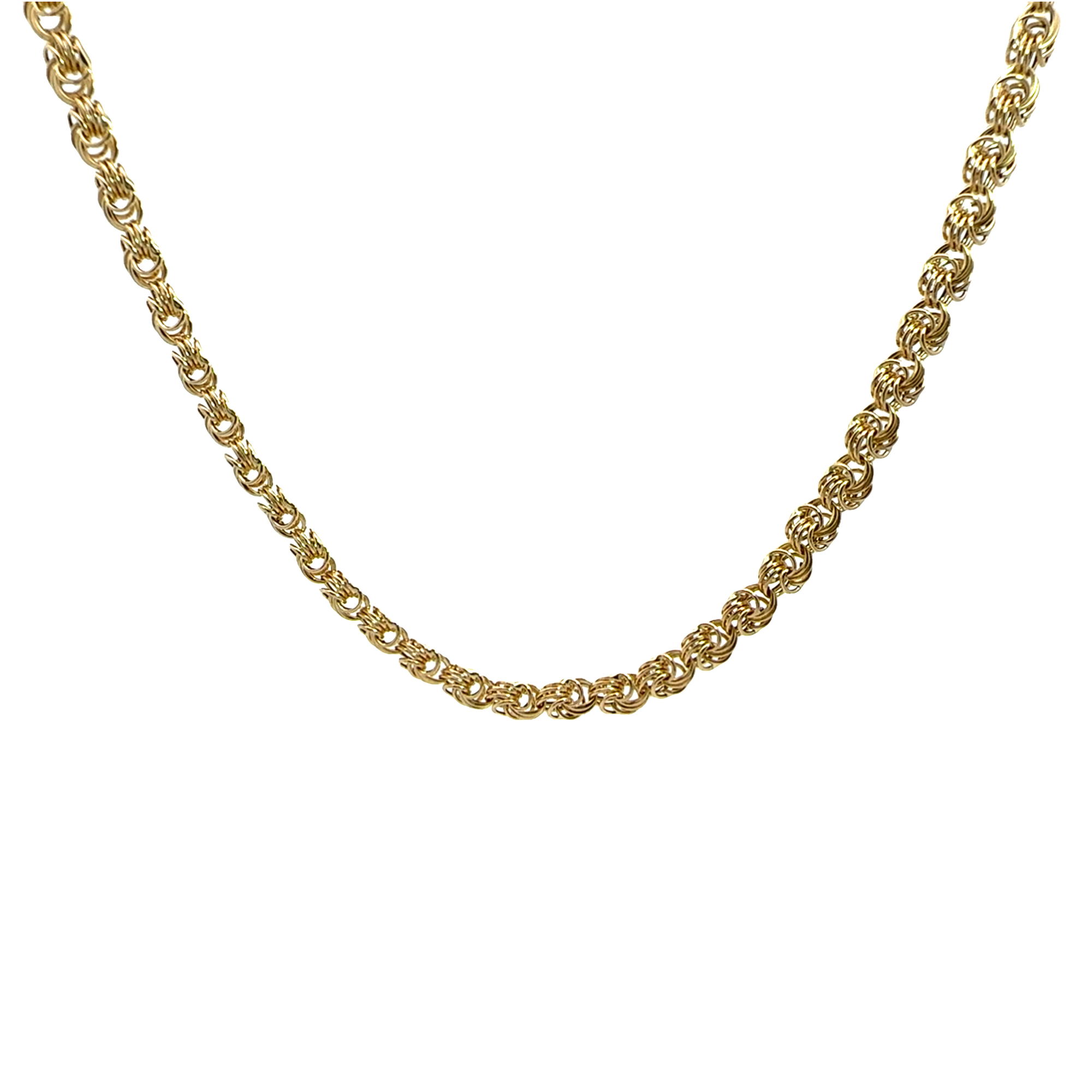 Estate 14k Yellow Gold Link Chain Necklace 18"