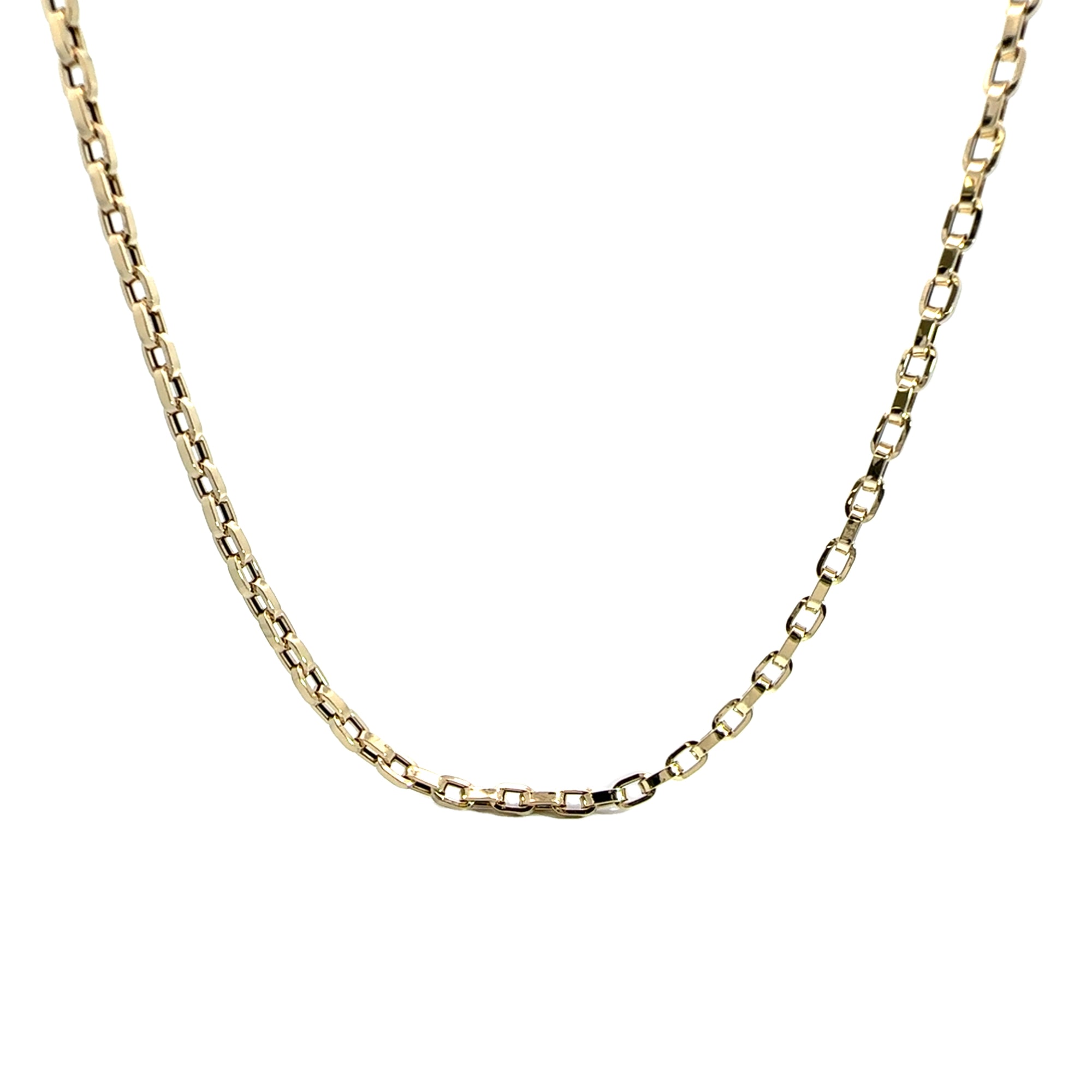 Estate 14k Yellow Gold Lightweight Fancy Link Chain Necklace 20"