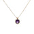 Vintage 14k Yellow Gold Amethyst and Seed Pearl Pendant Necklace 18"