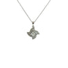 Estate 18k White Gold Diamond Pendant Necklace 18"