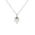 Vintage 14k White Gold Diamond Pendant Necklace 16"