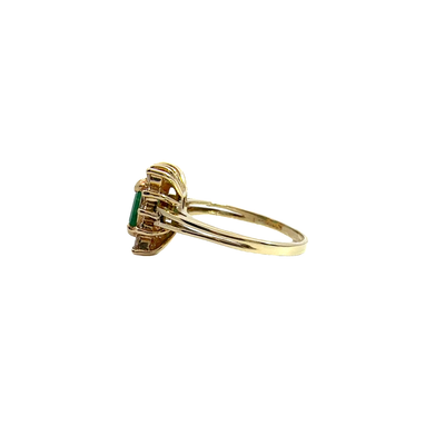 Vintage 14k Yellow Gold Emerald Ring