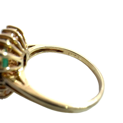 Vintage 14k Yellow Gold Emerald Ring