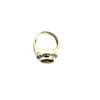 Estate Men's Lemon Quartz and Diamond 14k Yellow Gold Ring