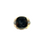 Estate Carved Hematite and Diamond 10k Gold Ring