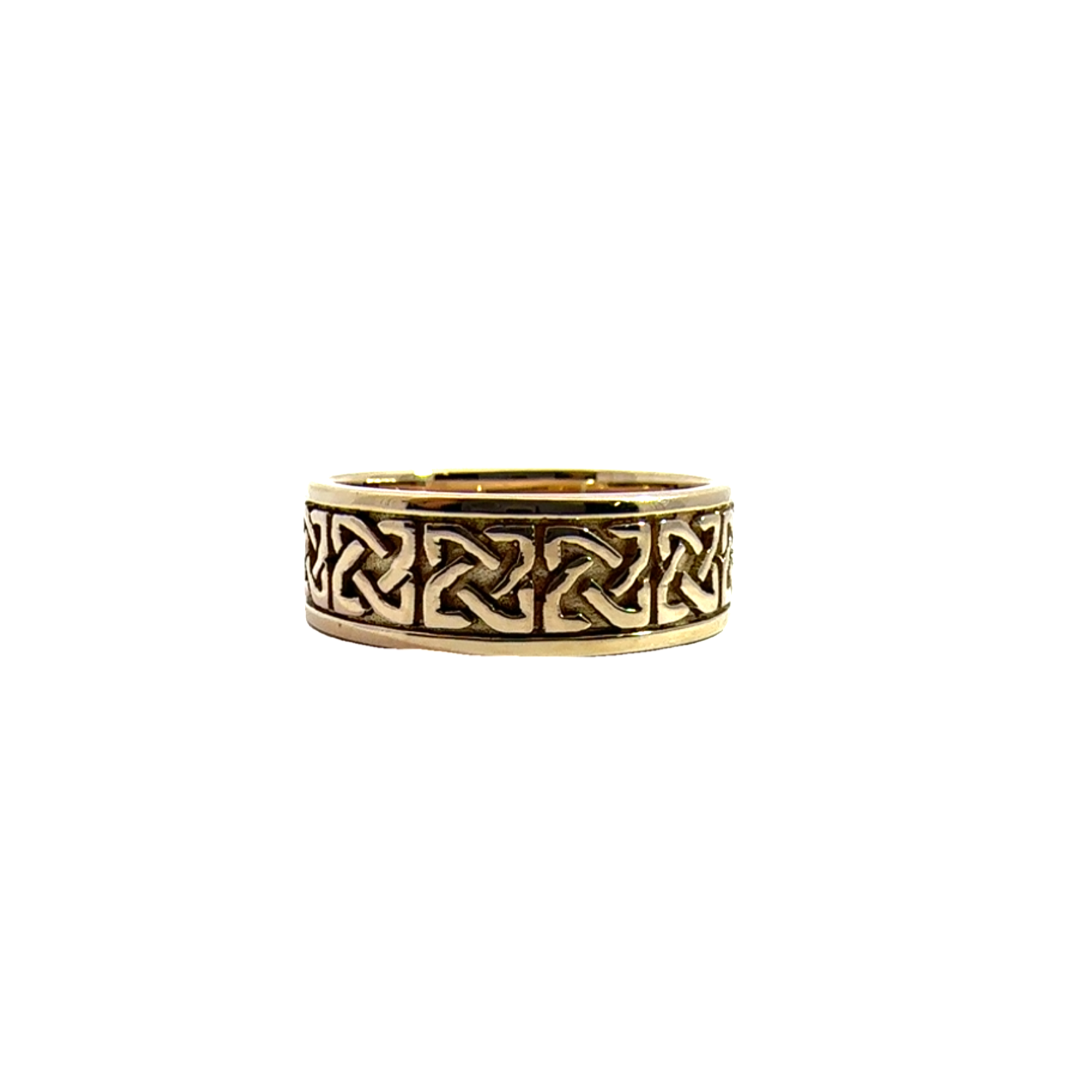 Estate Celtic Knot 14k Yellow Gold Band