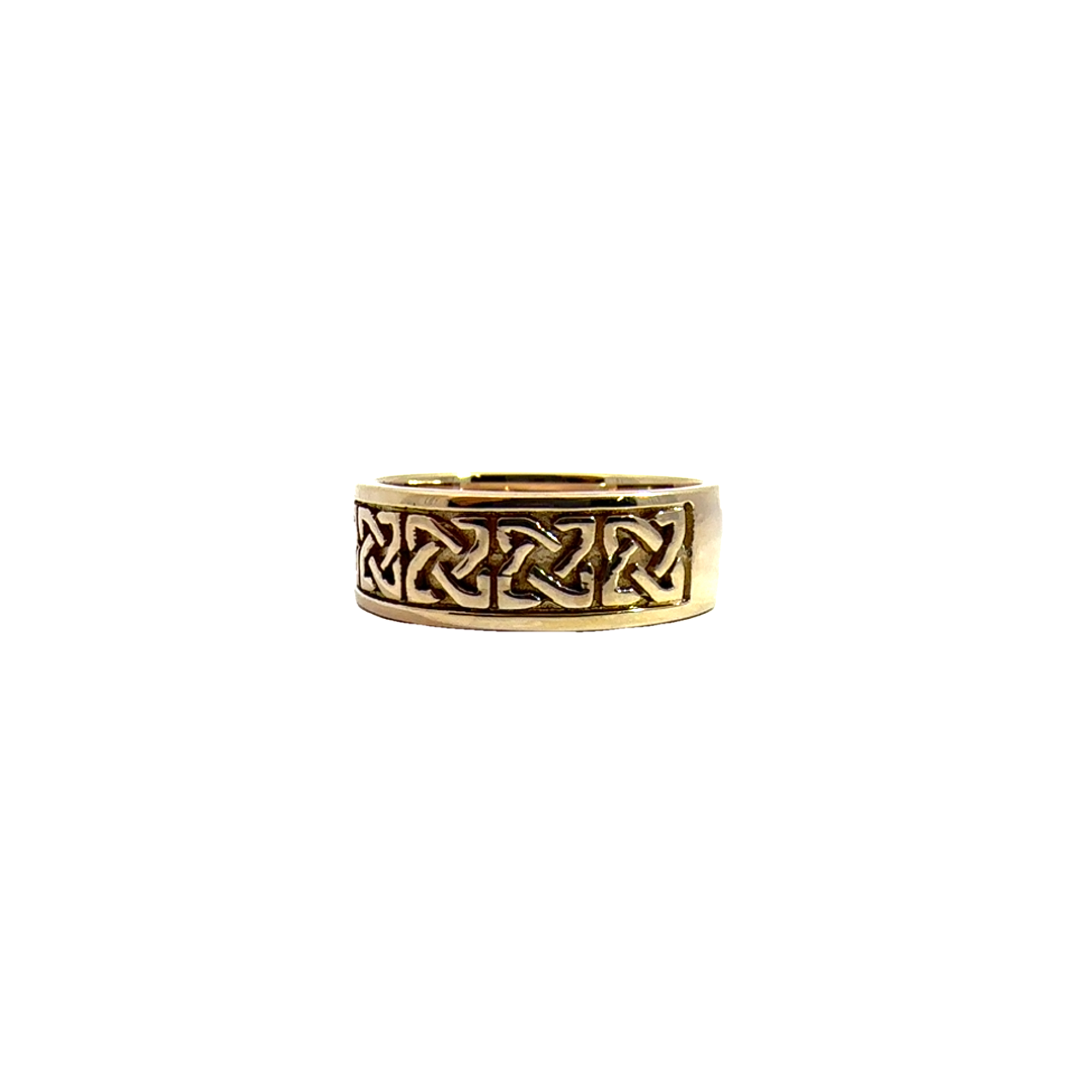 Estate Celtic Knot 14k Yellow Gold Band